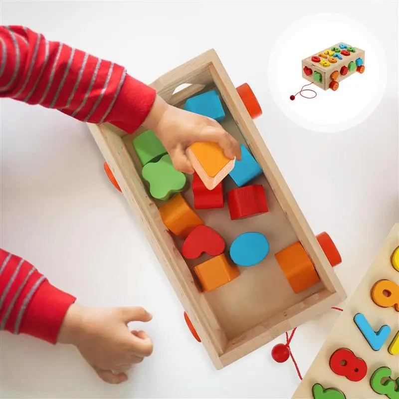 

1 Set Matching Toy Durable Wooden Educational Matching Toy Building Block Puzzle for Kids