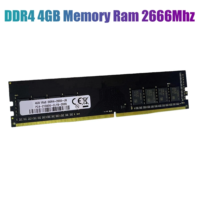 

DDR4 4GB Memory Ram 2666Mhz PC4-21300 1.2V 284PIN DIMM Support Dual Channel for AMD Desktop Memoria