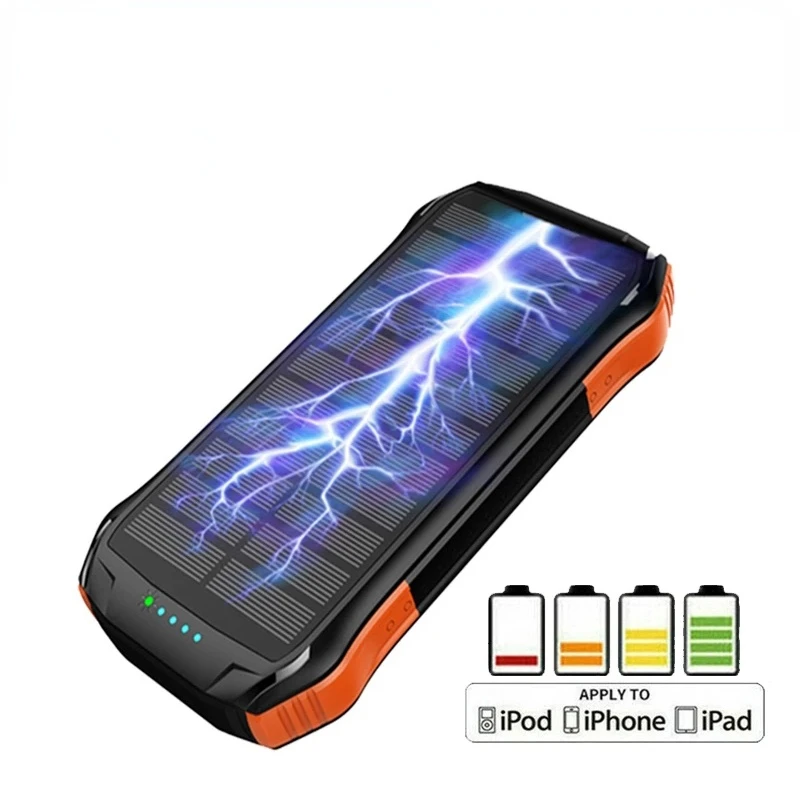 

Водонепроницаемый внешний аккумулятор на солнечной батарее, 80000 мАч