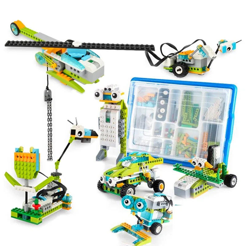

280 шт., высокотехнологичные детали для обучения WeDo 2.0, набор совместимых элементов LOGOes 45300, набор элементов для рукоделия, рождественские под...
