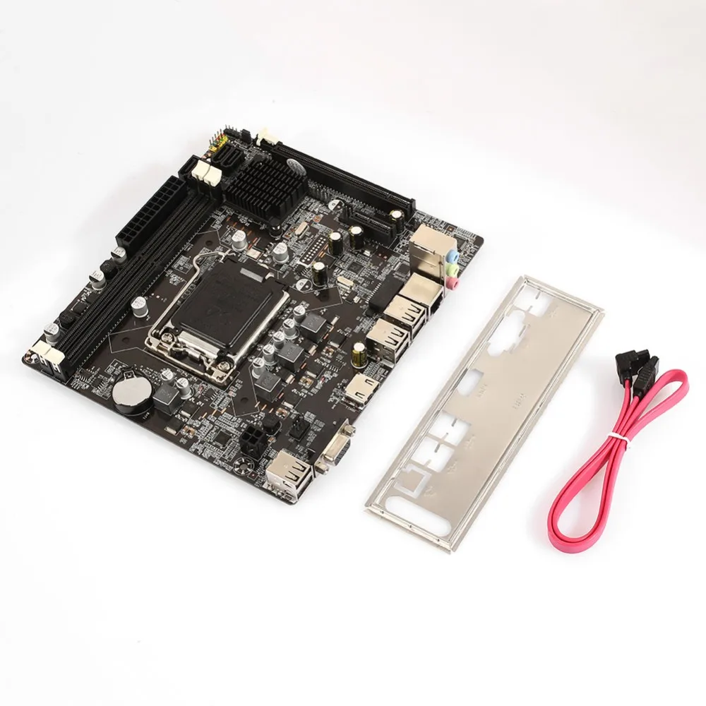 4 × внутренняя USB2.0 материнская плата Micro ATX плата 2×DDR3 6 × Задняя USB2.0 Поддержка Core i7 Micro ATX плата H61 PCI-E X16 материнская плата