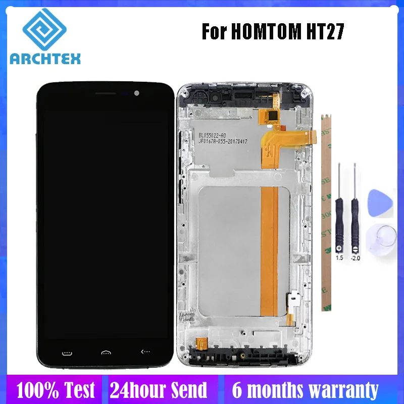 5 дюймовый ЖК дисплей для HOMTOM HT27 + сенсорный экран с рамкой дигитайзер в сборе