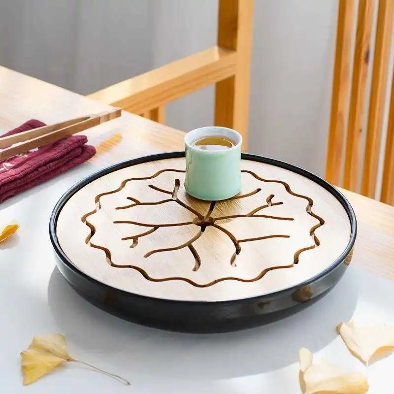 

Te Chino Bandeja Dienblad Dienbladen Puer Keukenhulpjes Set High Chinese Table Kung Fu Holder Gongfu Serving Tea Tray