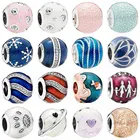 Модная подвеска в виде снежинки, шарика, голубого цвета, перламутровые мечты, подвеска для браслета, ювелирные изделия для рукоделия