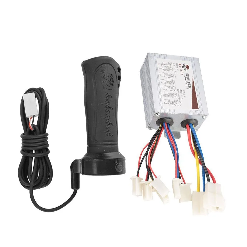 

Electric Bike 24V/36V/48V 500W Brushed Controller & Throttle Grip Set For Electric Scooter E-Bike Parts