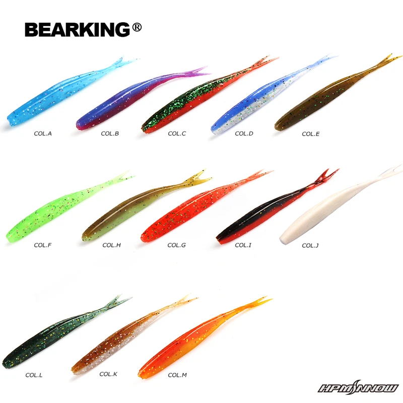 75 мм 1 8 г BEARKING 15 шт. в партии новые рыболовные приманки мягкая искусственная