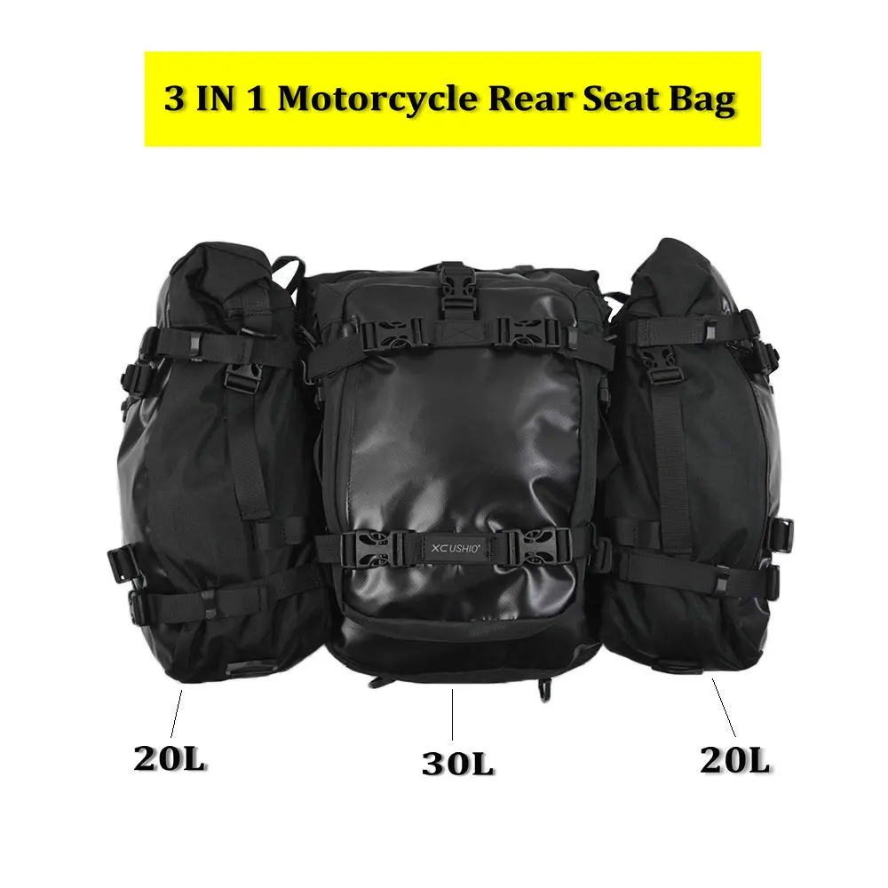 

Сумка на заднее сиденье мотоцикла, водонепроницаемый велосипедный вместительный Многофункциональный ранец, сумка на седло для велоспорта,...