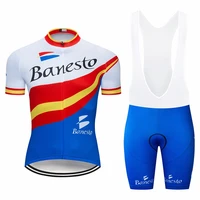 mens cycling jersey 2021 pro team banesto summer cycling clothes quick dry set racing sports bicycle jerseys bicycle uniform