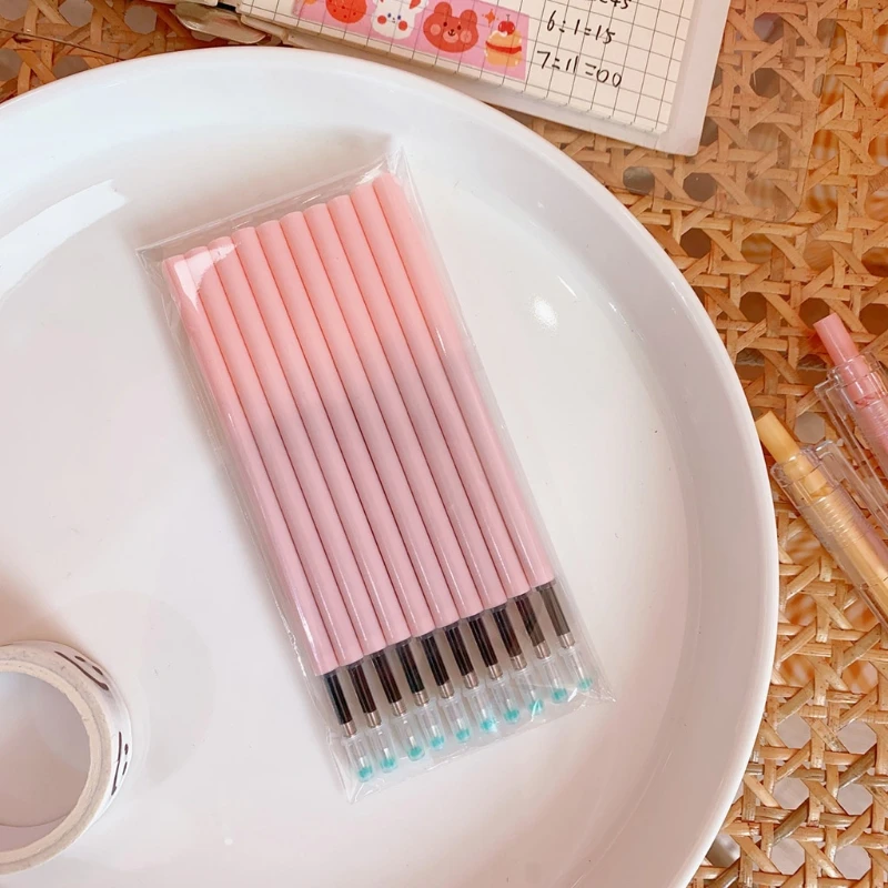 

5 Pce/Set Black 0.5mm Gel Ink Pen Refills Student Stationery School Writing Tool