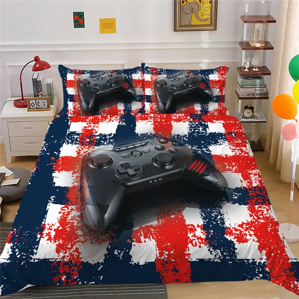 

Children 3D Digital Print Game Handle Bedding Sets King Size Duvet Cover 2/3pcs Bed Set