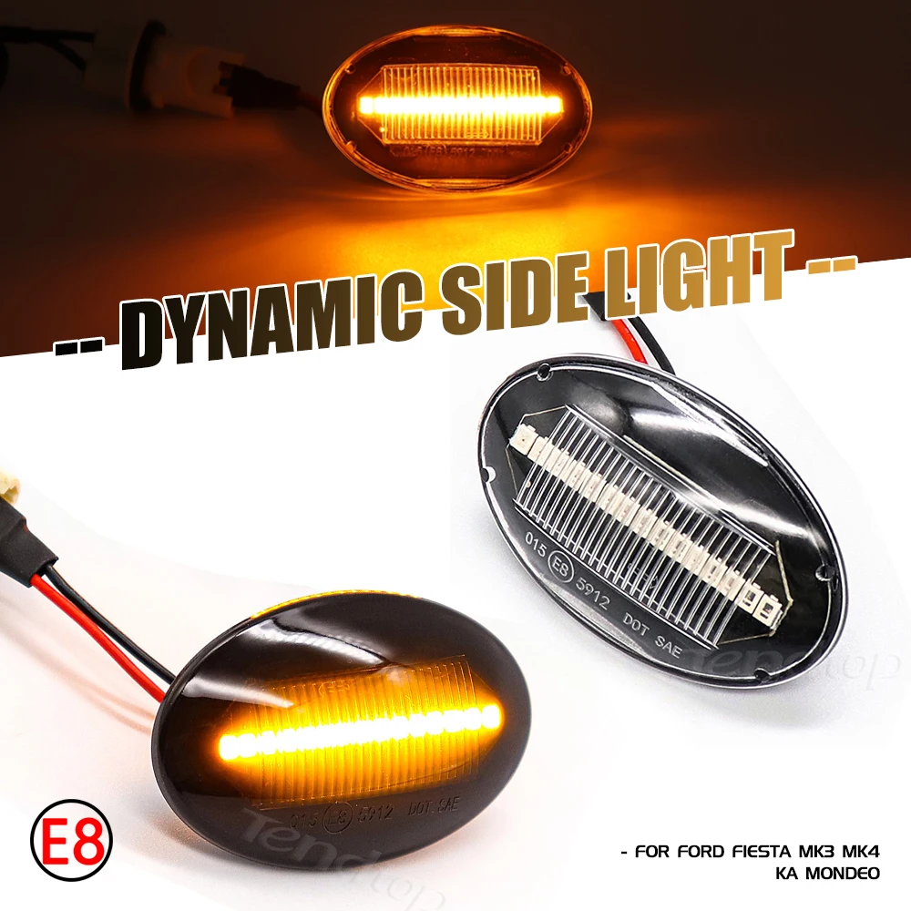

2 Pieces Led Dynamic Side Marker Turn Signal Light For Ford Fiesta III IV MK3 MK4 KA Mondeo I MK1 Transit Tourneo MK6 MK7