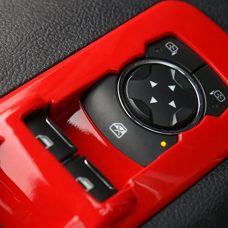 

4 Pcs Red Window Lift Panel Switch Covers for 2015-2018 Ford F150