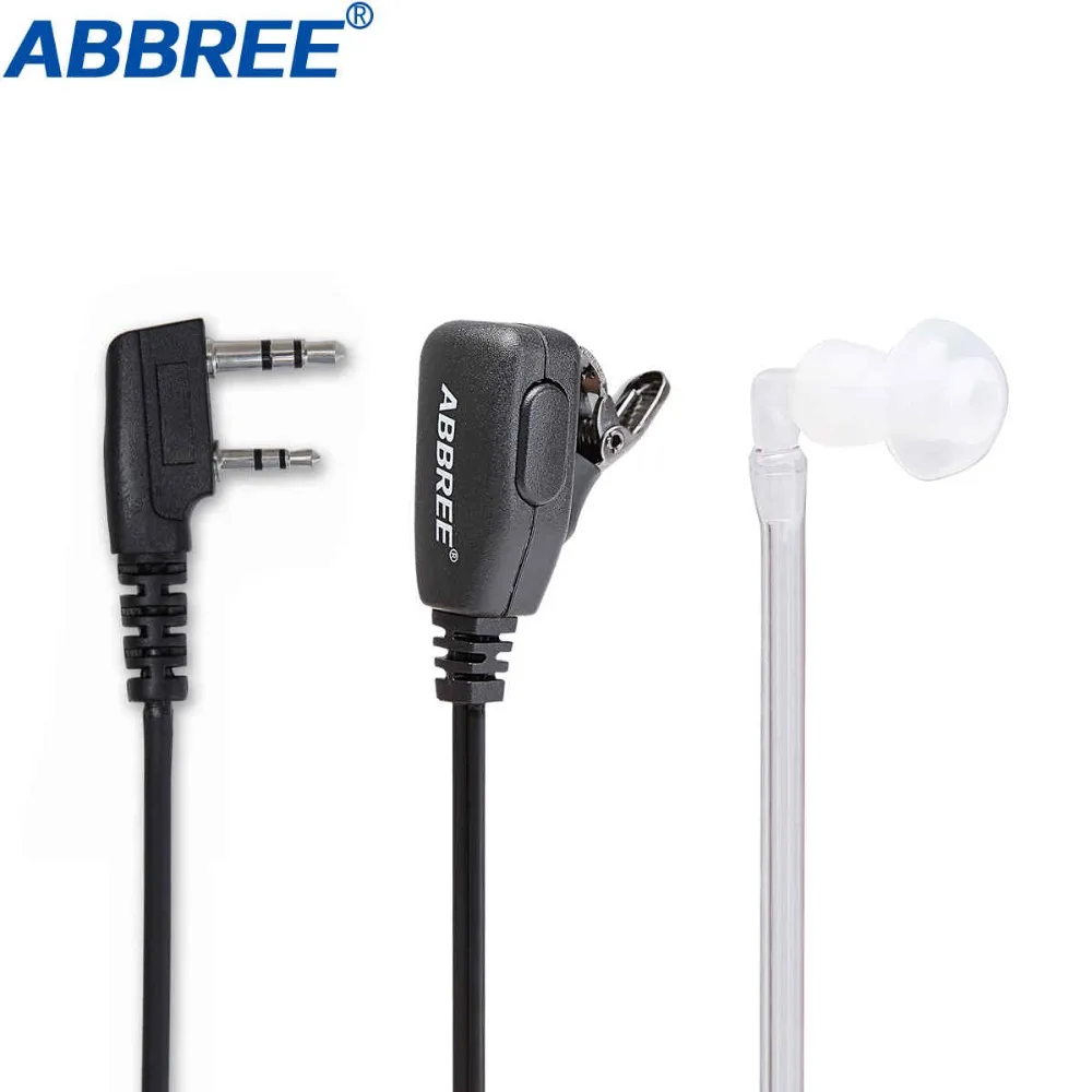 5 шт. Abbree 2-контактный Тайное Акустическая трубка иди и болтай Walkie Talkie Динамик гарнитуры для kendwood Baofeng UV-5R TYT Wouxun двухстороннее радио