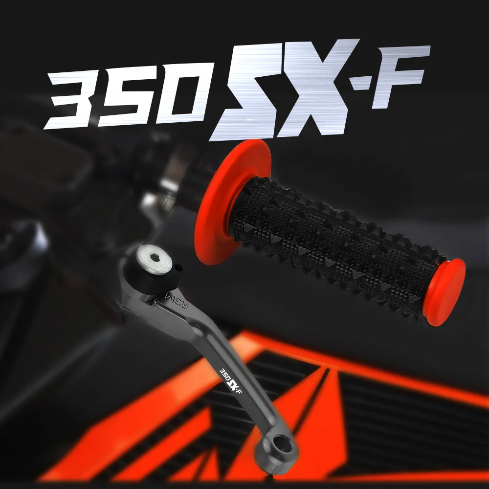 

Motorcycle Aluminum DirtBike Brake Clutch Lever 7/8'' Rubber Handle Bar Grip For 350SXF 350 SXF 2007-2009 2010 2011 2012 2013