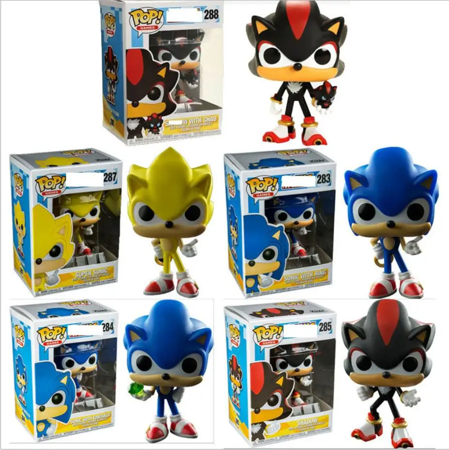 Оригинальная суперзвуковая звуковая фигурка FUNKO POP с кольцом/изумрудной тенью
