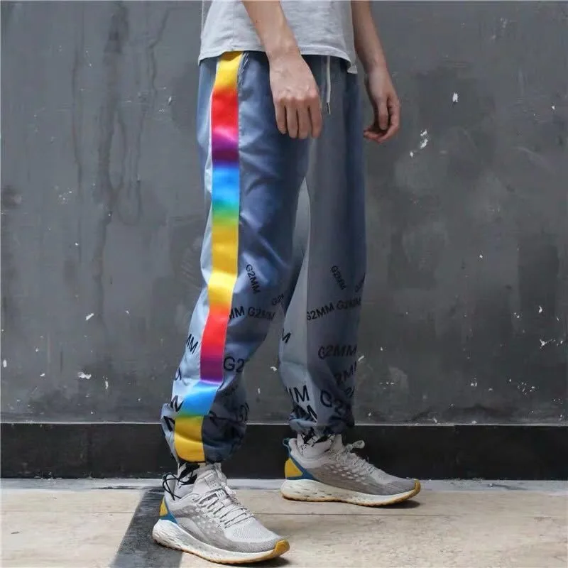 

NiceMix2020 Men Joggers Pants gradient Trousers Sweat Pants Streetwear Dance Sports Sweatpants Casual Drawstring Hip Hop Pants C