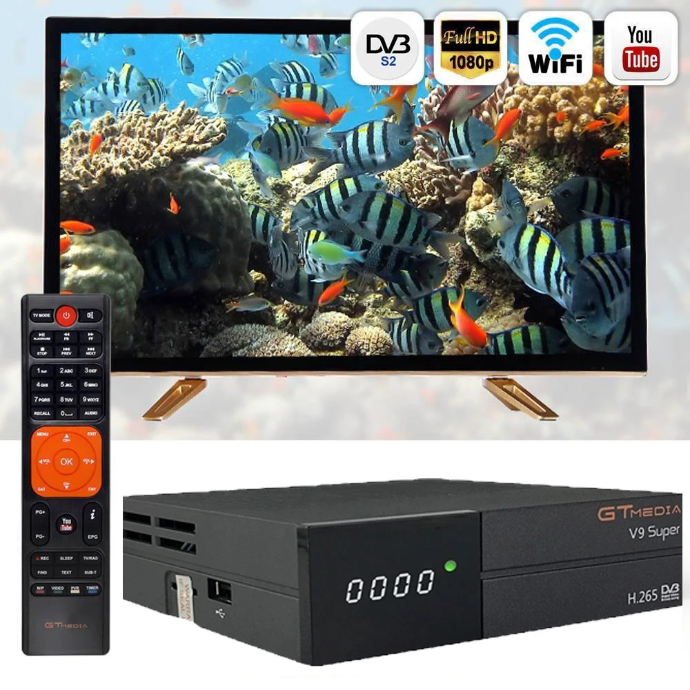 GTMEDIA V9 супер Лучший 1080P DVB S2 Европа Cline Испания Португалия спутниковый ТВ приемник