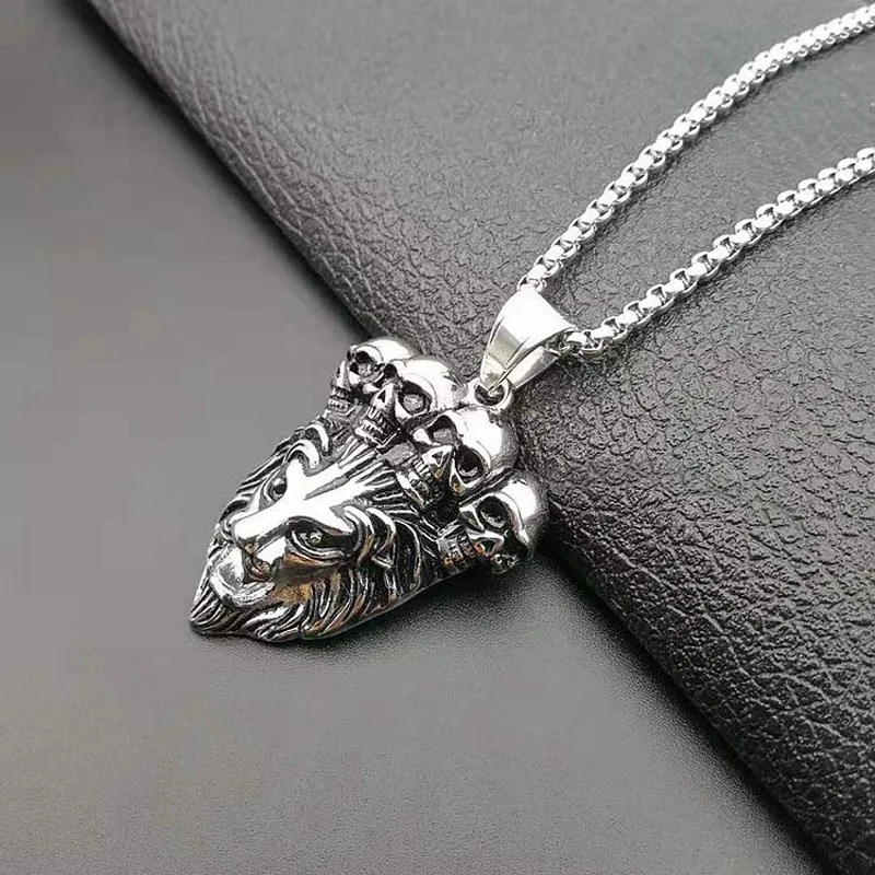 Стильная Новая Винтажная подвеска в виде черепа стиле панк из нержавеющей стали |