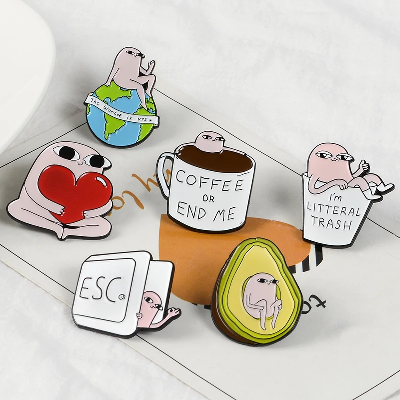 Человеческое яйцо булавки на лацкан забавная история яйца с землей авокадо