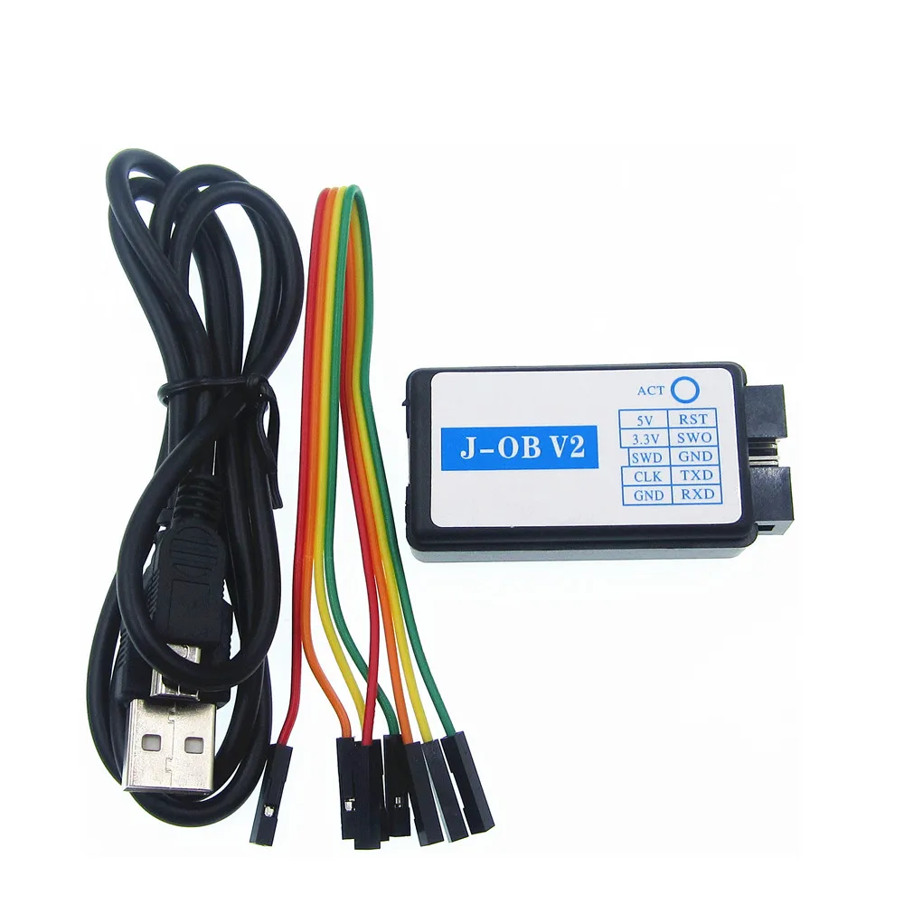 Для J-Link OB ARM эмулятор, программист, загрузчик для замены V8 SWD M74 с кабелем Micro USB J-Link OB V2/J-OB V2 - Цвет: J-Link OB V2