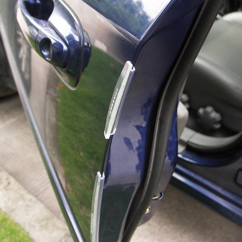 

8pcs Clear Scuff Plates Car Door Edge Seal Protector Scratch Strip Protection Guards Trim Molding Bumper Pad Car Accessories
