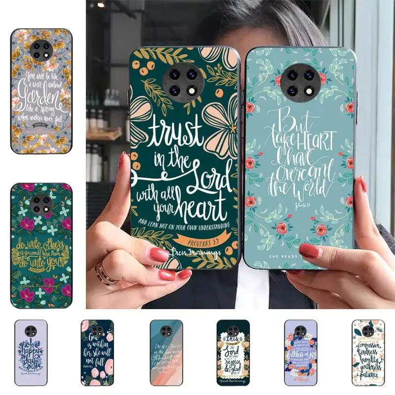 

christian bible quotes verse jesus Phone Case For Redmi 9 5 S2 K30pro Silicone Fundas for Redmi 8 7 7A note 5 5A