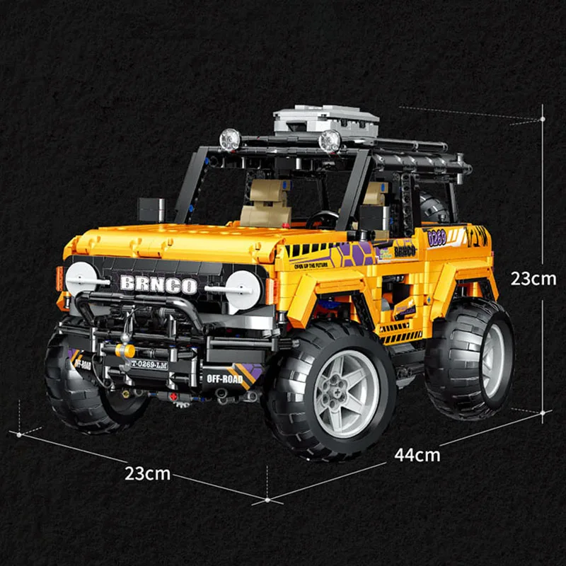 

New High-Tech RC Trailes Blazersed SUV Model Building Blocks MOC Super Off-Road Car Assembly Bricks Boys Toys for Kids Gifts