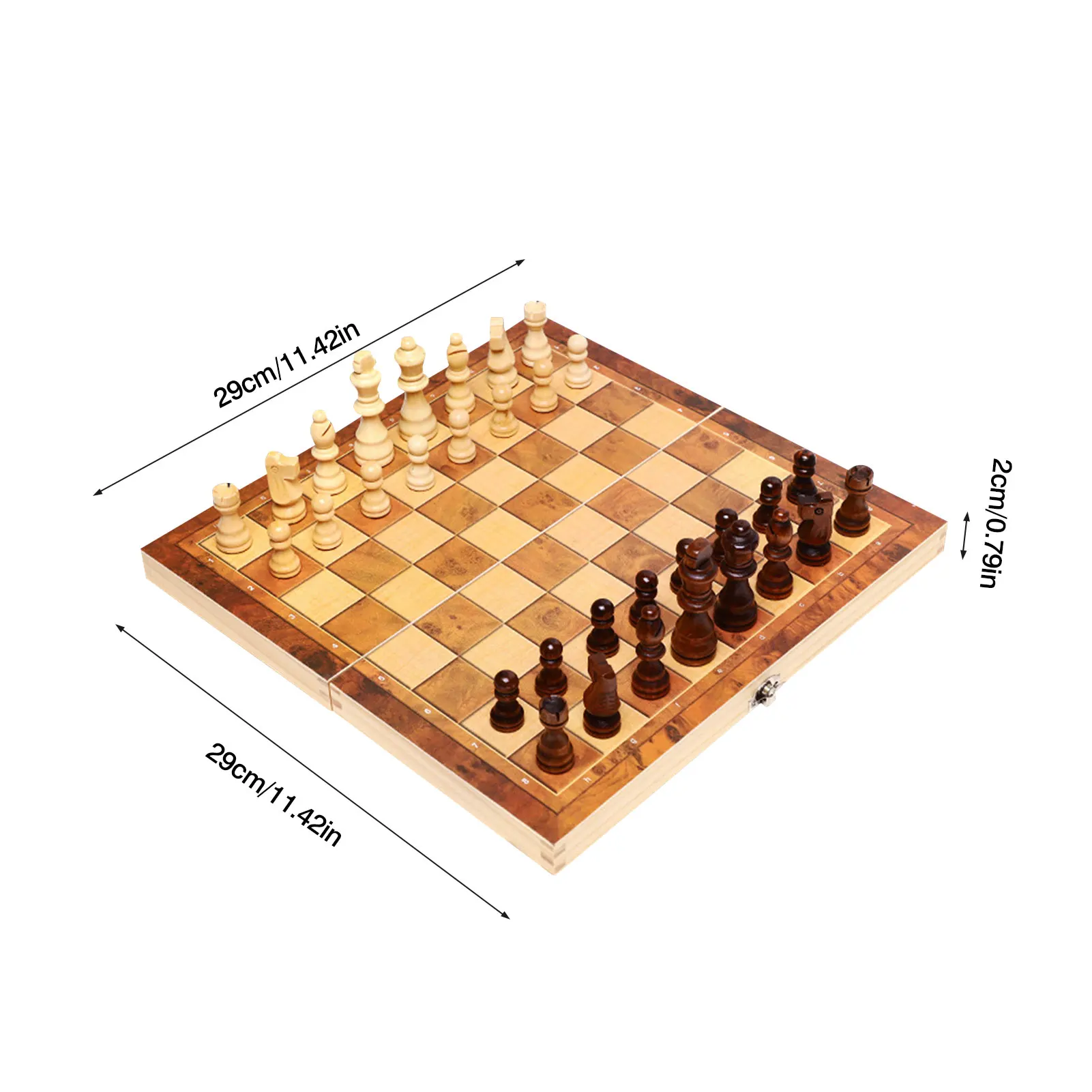 

Wooden Chess Set Best Foldable Chessboard And Handcrafted Chess Pieces Travel-friendly Ideal Gift For Kids Adults