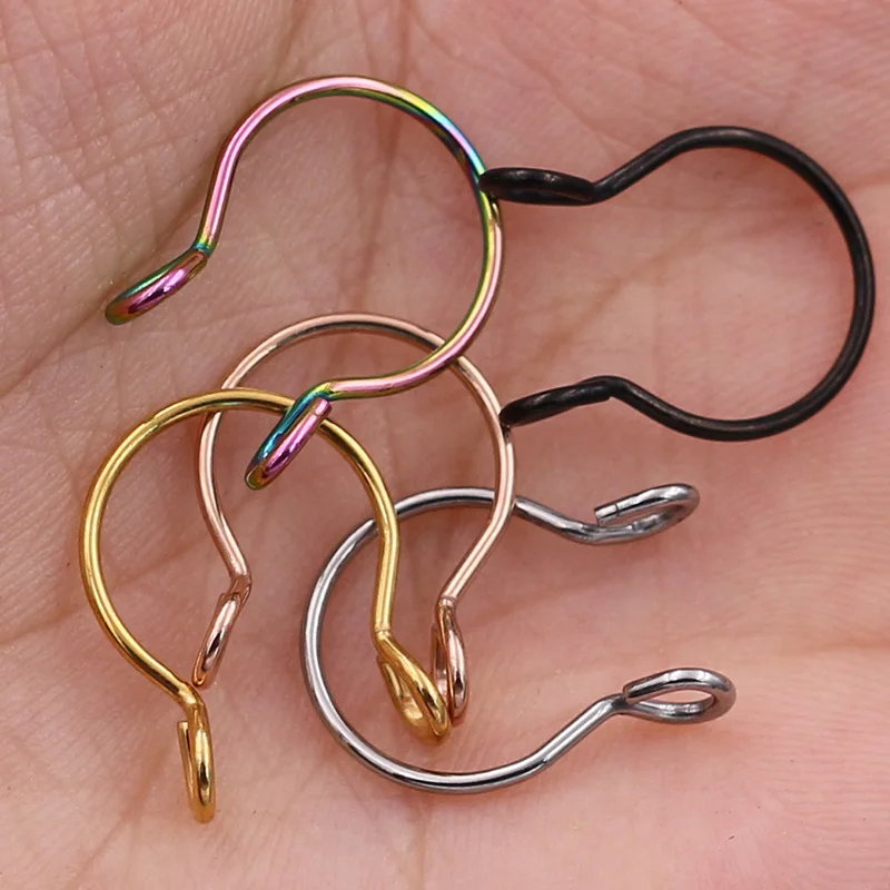 

1Pc 10mm Zircon Fake Septum Piercing Neus Ring Hoop neus Voor Meisje Mannen Faux Body Clip Ringen non body Sieraden Non-