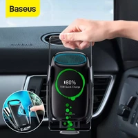 baseus 15w qi wireless car charger for iphone 11 xs electric induction car mount fast wireless charging with car phone holder