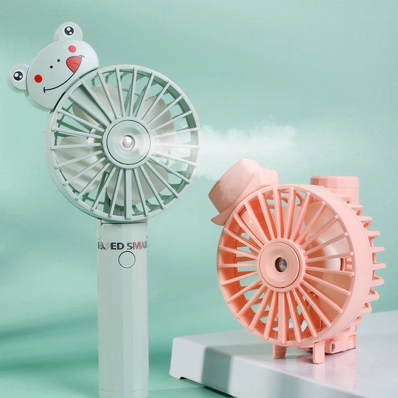 

Portable 2 In 1 Mini Fan Humidifier USB Rechargeable Handheld Fan Water Spray Mist Fan Face Steamer Air Conditioner for Outdoor