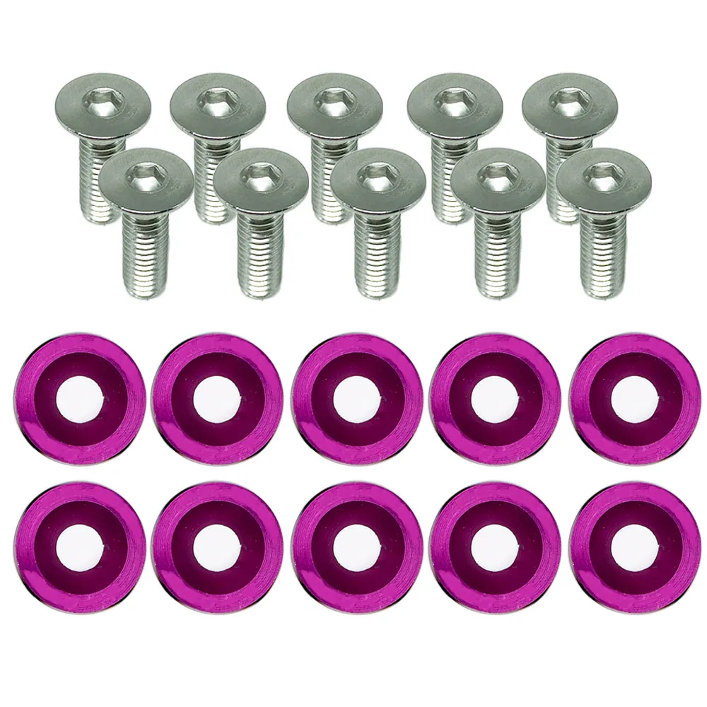 10 шт. ЧПУ Заготовка алюминиевое крыло шайба/болт двигатель отсек комплект для Honda