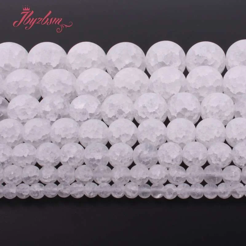 Камень кварцевый круглый незакрепленный для изготовления ожерелий натуральный