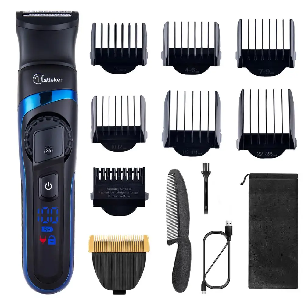 

HATTEKER Electric Hair Clipper Professional Hair Trimmer 2 in 1 Shaver Adjustable Trimmer Men's Epilator