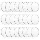 24 шт. 10 см Акриловые круглые прозрачные украшения, пустые диски с отверстием, подходят для рукоделия, проектные принадлежности