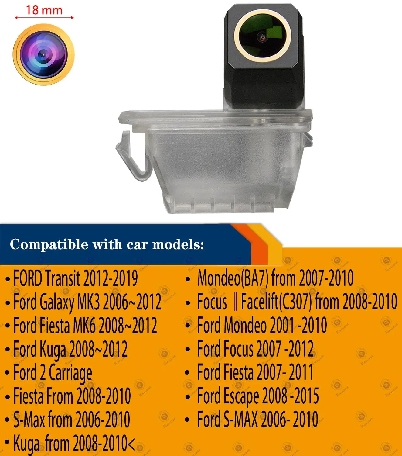 Камера заднего вида HD 1280x720p для Ford KA/Figo/Ka +/Figo Aspire/Facelift C307|Камеры авто| |