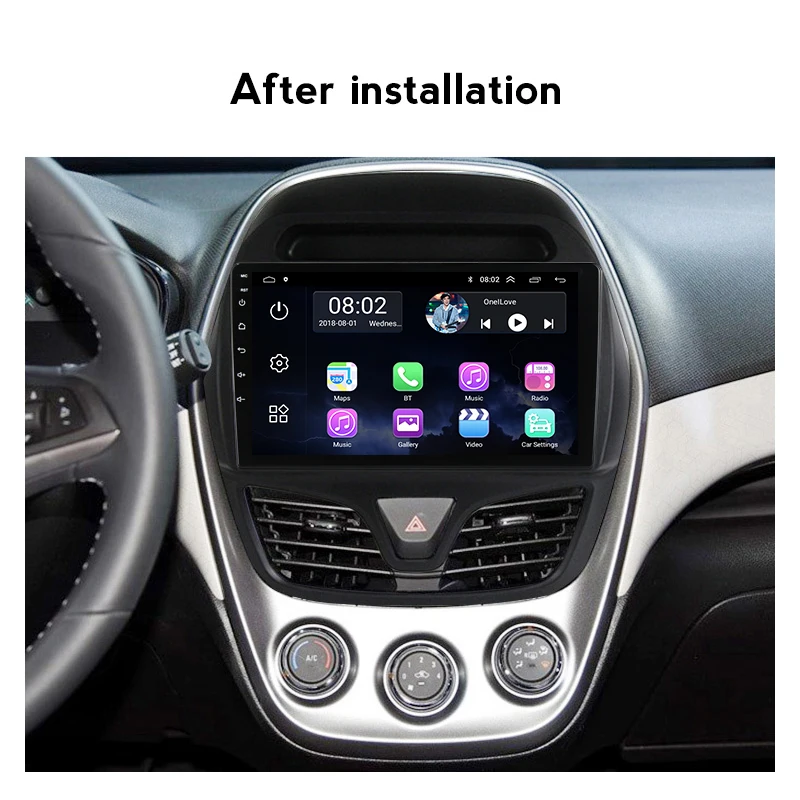 GPS навигационный экран Tomostrong 32 Гб ПЗУ для CHEVROLET Spark Beat 2015 2016 2017 2018 Cr радио