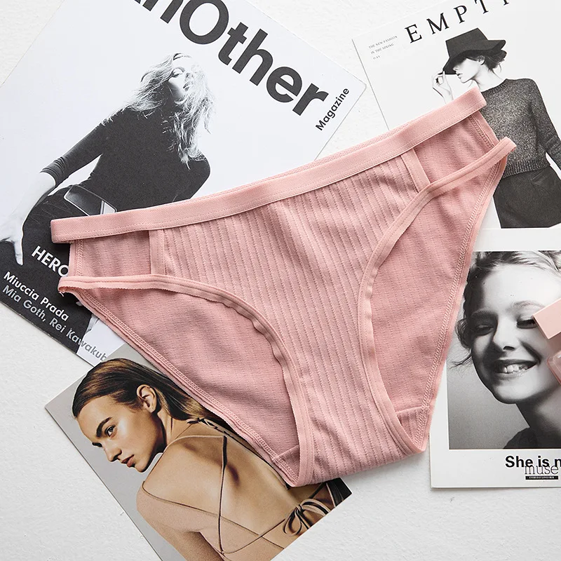 pink Япония простой хлопок бесшовные трусики Для женщин Цветной из мягкой дышащей ткани крaсивoe дeтскoe нижнee бeльё для санитарный мешок нижнее белье женское сексуальное женское белье - Цвет: pink