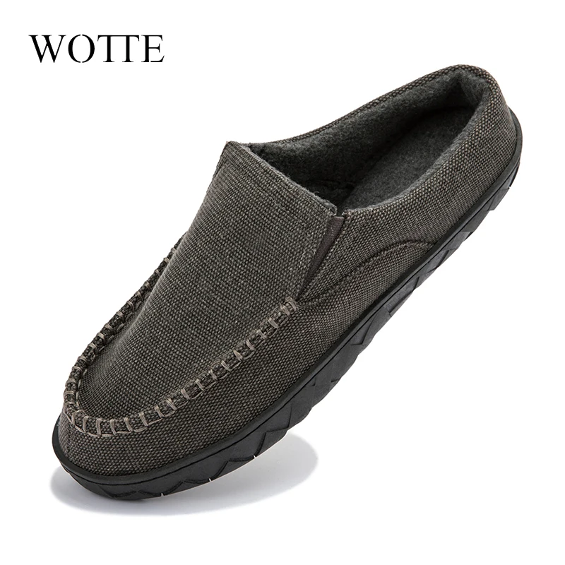 

Men Winter Slippers Casual Walking Shoes Designer Men Half Slippers Comfortable Soft Slippers Warm Indoor Shoes Large Size 4950
