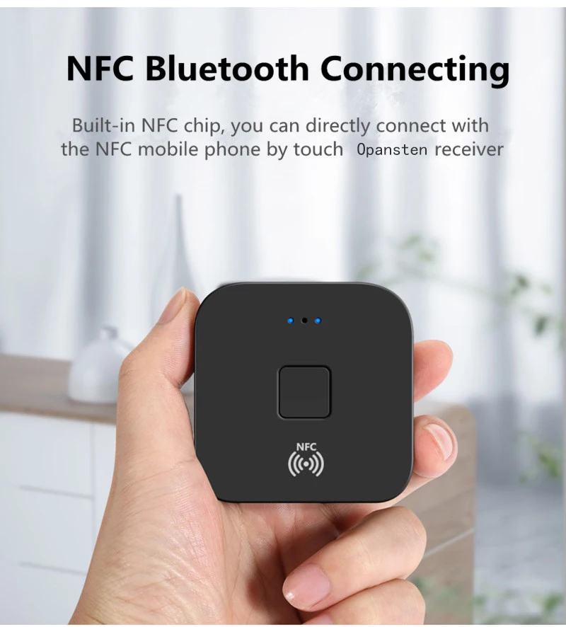 Opansten Wireless 5.0 Bluetooth Receiver NFC APTX adapter 3.5mm AUX/RCA Car Music Audio For Headphone Speaker | Электроника