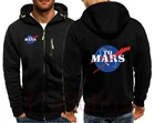 Мужская толстовка с капюшоном Mars SpaceX, черная толстовка на молнии с логотипом Space X, куртка в стиле бойфренда, верхняя одежда, 2019