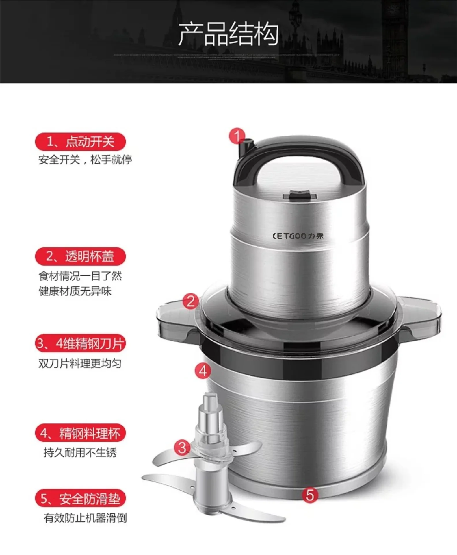 Полностью Автоматическая Большая емкость Мясорубка Electri Мясорубка кухонная техника электрическая терка для овощей