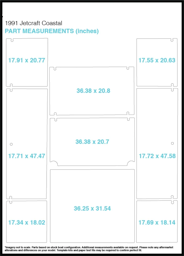 

1991 Jetcraft Coastal Cockpit Pad Boat EVA Teak Decking 1/4" 6mm
