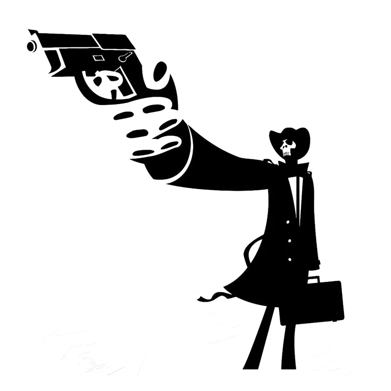 Автомобильная наклейка убийца мафии и пистолет ПВХ автомобильное украшение