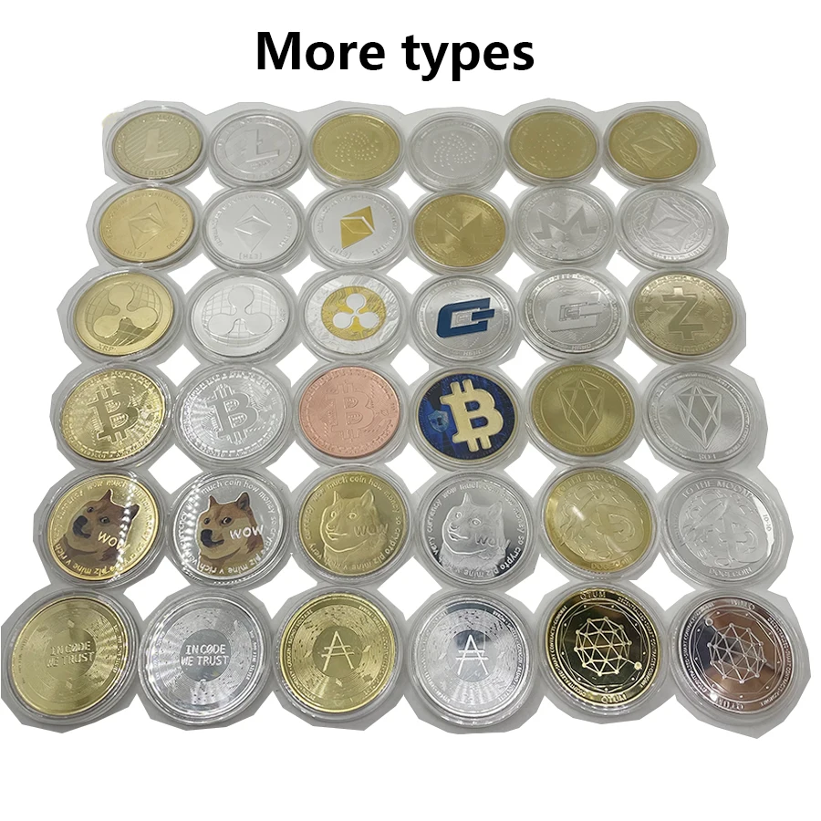 

More types gold Plated cryptocurrency collectible Coin Metal Physical silver/Gold USA souvenir old coin challenge coin