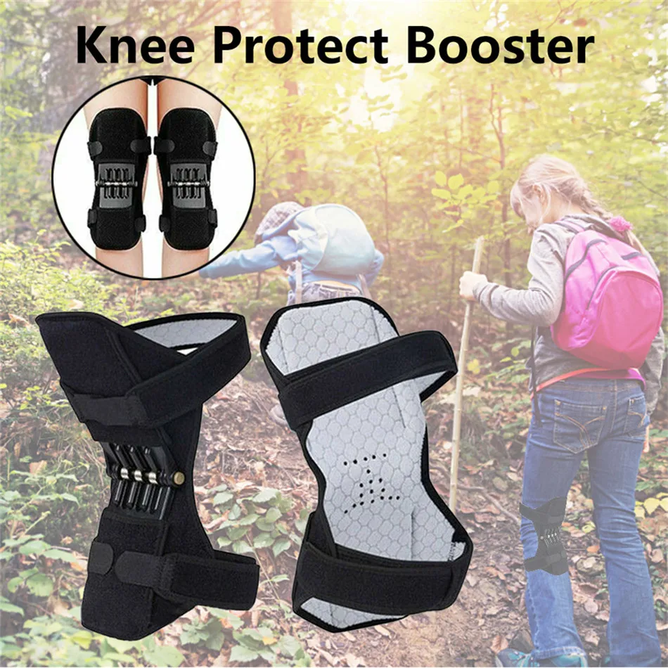 1Pair Power Leg Kneepad Joint Support Knee Pads Spring Force 360 degrees Brace | Climbing Accessories