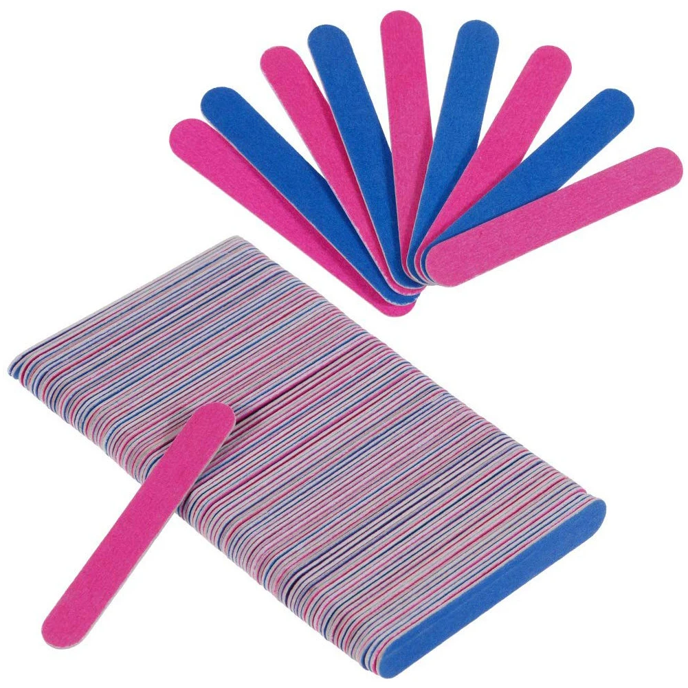 100/200PCS Nail Files Double Side Emery Disposable Buffers Polisher Manicure Pedicure Tools Lixa De Unha Lima Buffer | Красота и