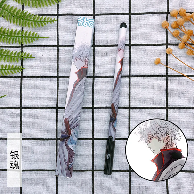 20 компл./лот гелевая ручка аниме GINTAMA Sakata Gintoki Kagura шариковая 0 5 черные стержневые