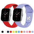 Ремешок 20 мм22 мм для Amazfit GTS22e3GTS2 MiniGTR3ProGTR247 мм42 ммstratos, спортивный силиконовый браслет для часов Amazfit ремешок bip