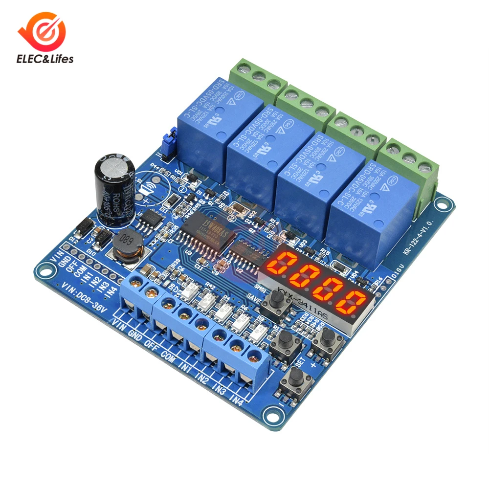 Многофункциональный релейный модуль постоянного тока 8-36 в 4 канала с